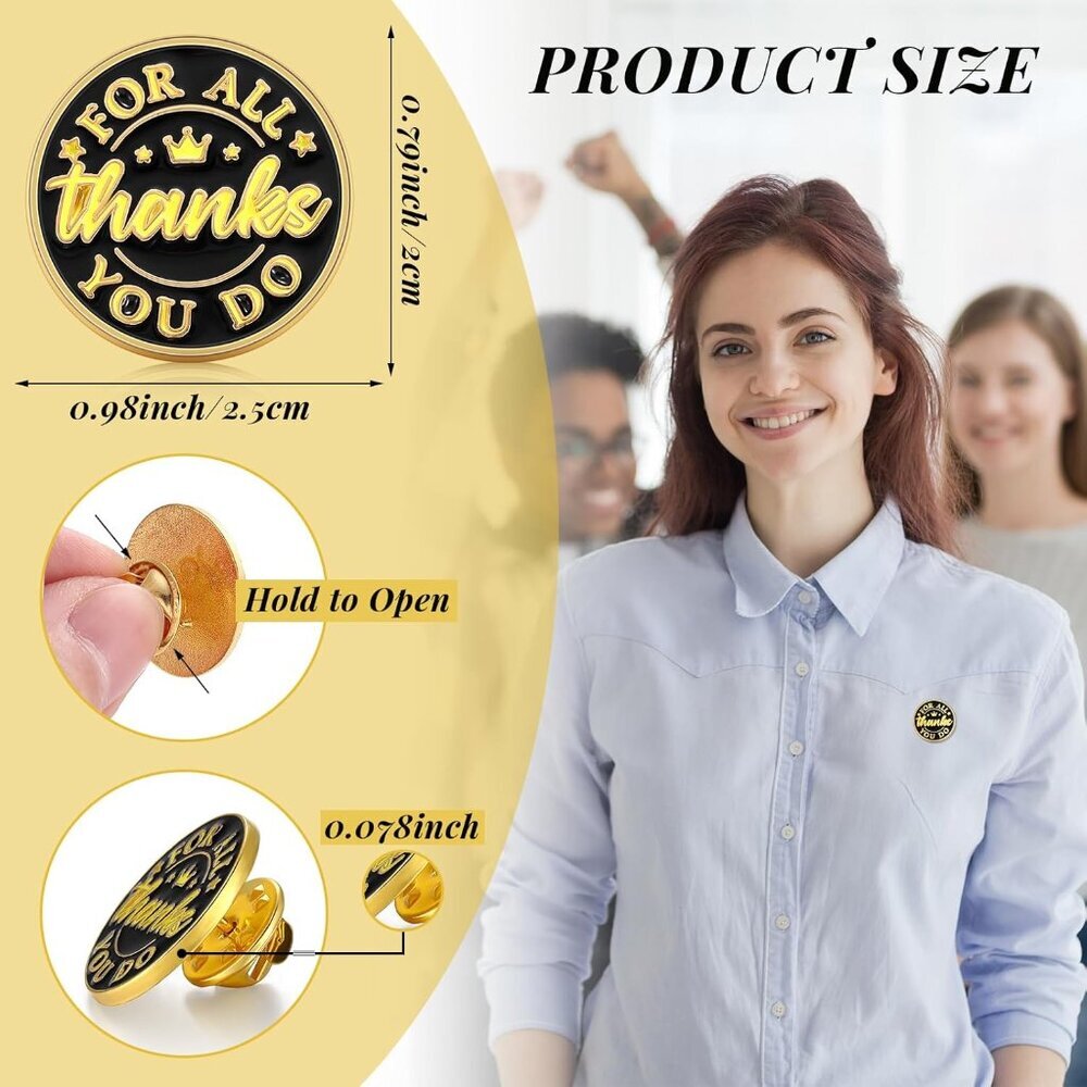50 Pcs Employee of The Month Lapel Pin Bulk Star Recognition Appreciation Gift E - Picture 2 of 6
